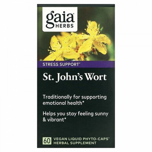 Gaia Herbs, St. John&#x27; s Wort, 60 Vegan Liquid Phyto-Caps