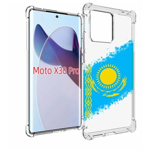 Чехол MyPads флаг Казахстана для Motorola Moto X30 Pro задняя-панель-накладка-бампер