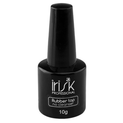 Irisk Professional Верхнее покрытие Rubber Top No Cleanser, бесцветный, 10 мл irisk professional базовое и верхнее покрытие cristal бесцветный 8 мл