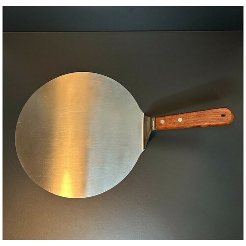 Лопатка кухонная из нержавеющей стали для пиццы и коржей D 24,5 длина 40 см