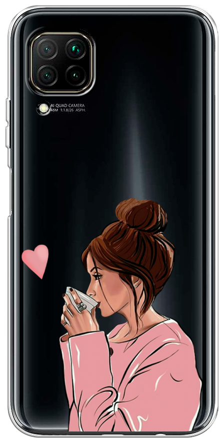 Силиконовый чехол на Huawei Nova 6 SE / Хуавей Нова 6 SE "Приготовлено с любовью", прозрачный