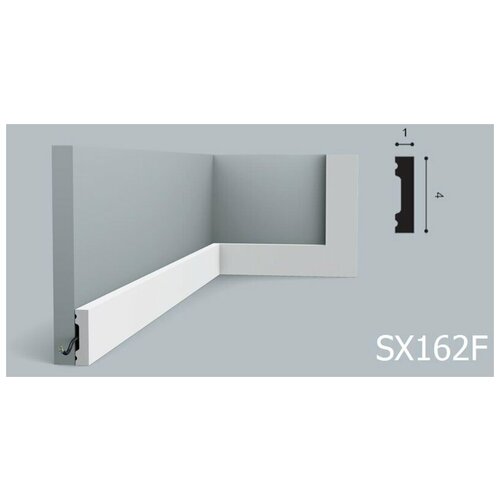 Плинтус напольный гибкий Orac Decor SX162F SQUARE, 1шт (длина 2м)