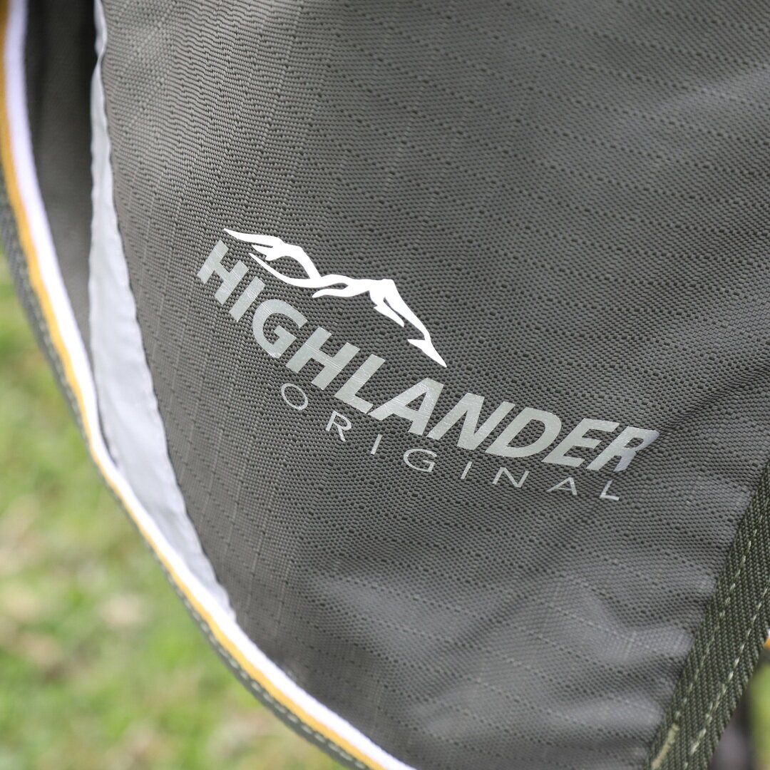 SHIRES HIGHLANDER Попона прогулочная для лошади с капором "Plus Lite", 1200D, 50g, 150 см, зеленый - фото №4