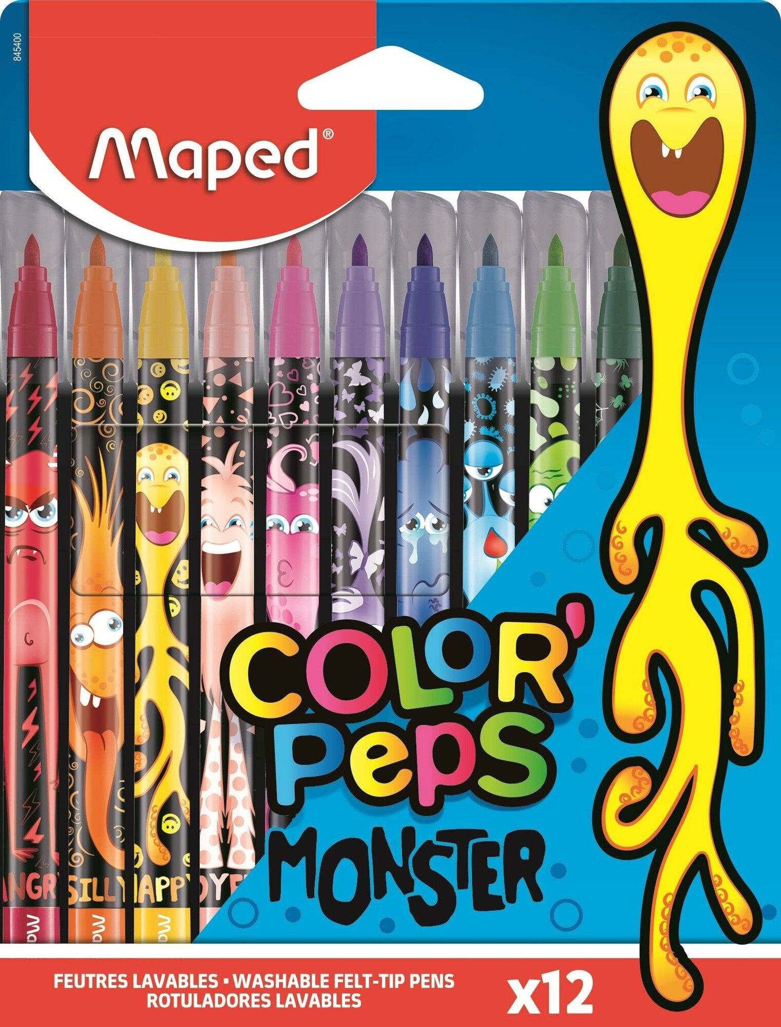 Фломастеры COLOR'PEPS MONSTER смываемые,12 цв/наб,845400