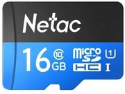 Карта памяти MicroSD 16GB Netac P500 Standard Class 10 UHS-I (90 Mb/s) + SD адаптер