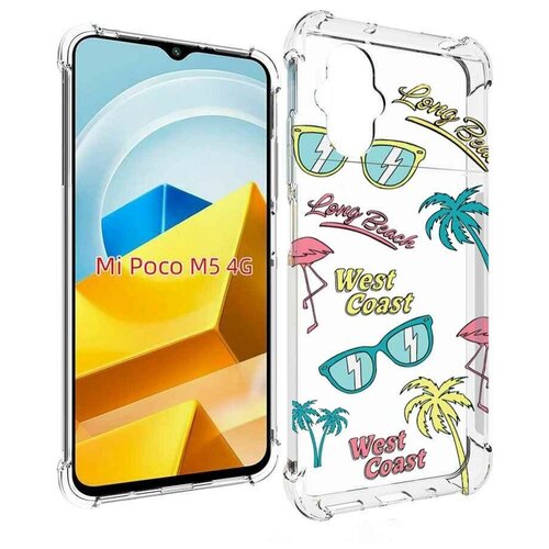 Чехол MyPads пляжные-декорации для Xiaomi Poco M5 задняя-панель-накладка-бампер чехол mypads пляжные декорации для xiaomi 12s ultra задняя панель накладка бампер