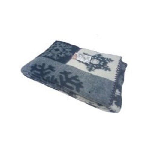 Одеяло 100% шерсть мериноса 190х205 арт. 2 снежинки
