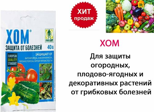 Средство для защиты растений от болезней Хом, 40 г