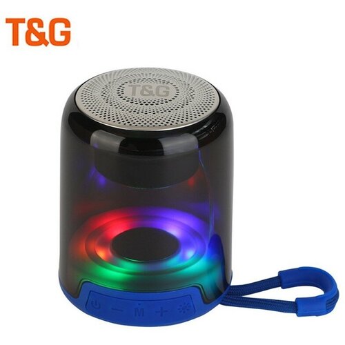 Колонка портативная TG-314 Bluetooth с динамической подсветкой черно-синий 77700₽