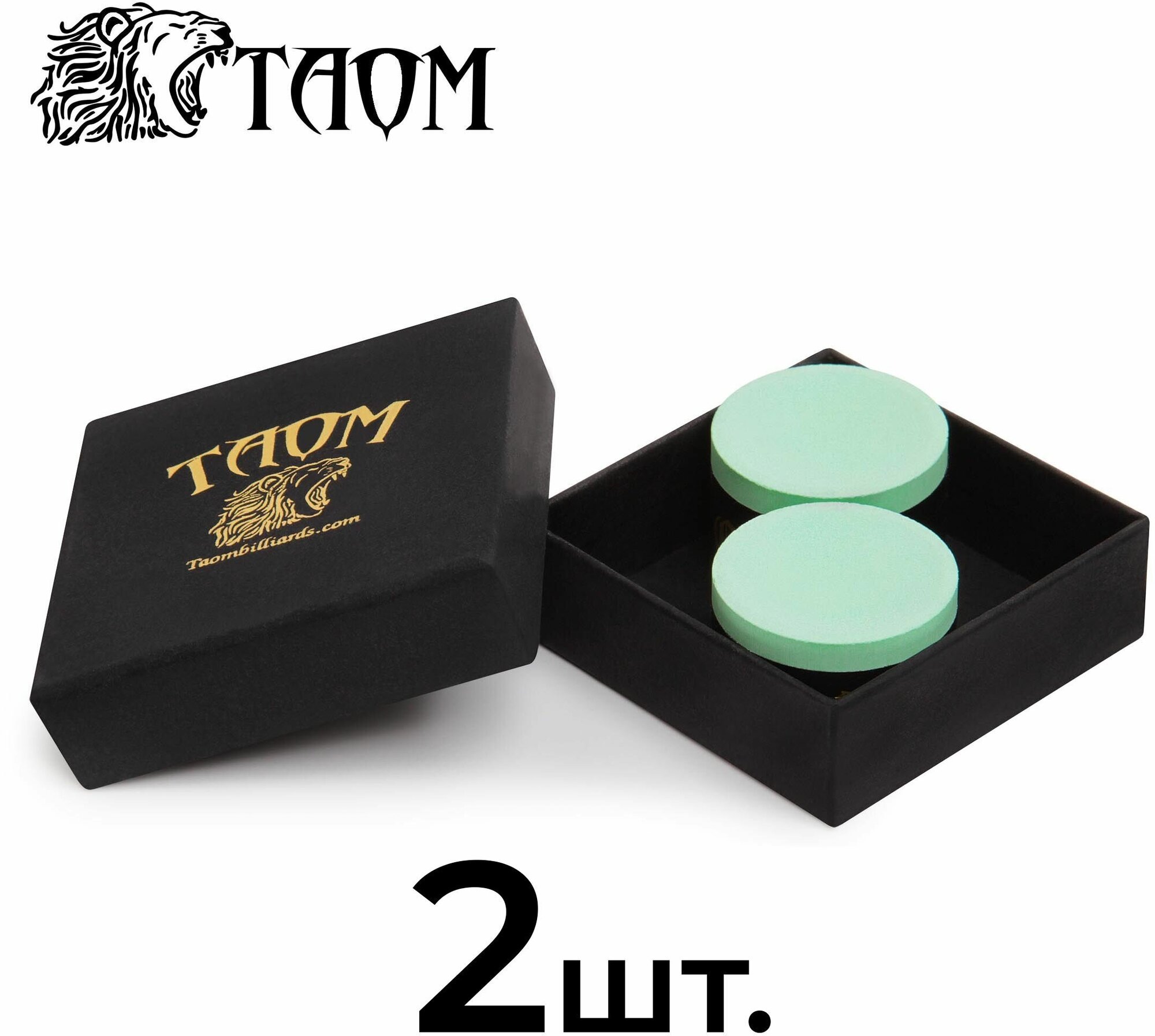 Мел для бильярда Taom Chalk Snooker 2.0 Green в коробке, 2 шт.