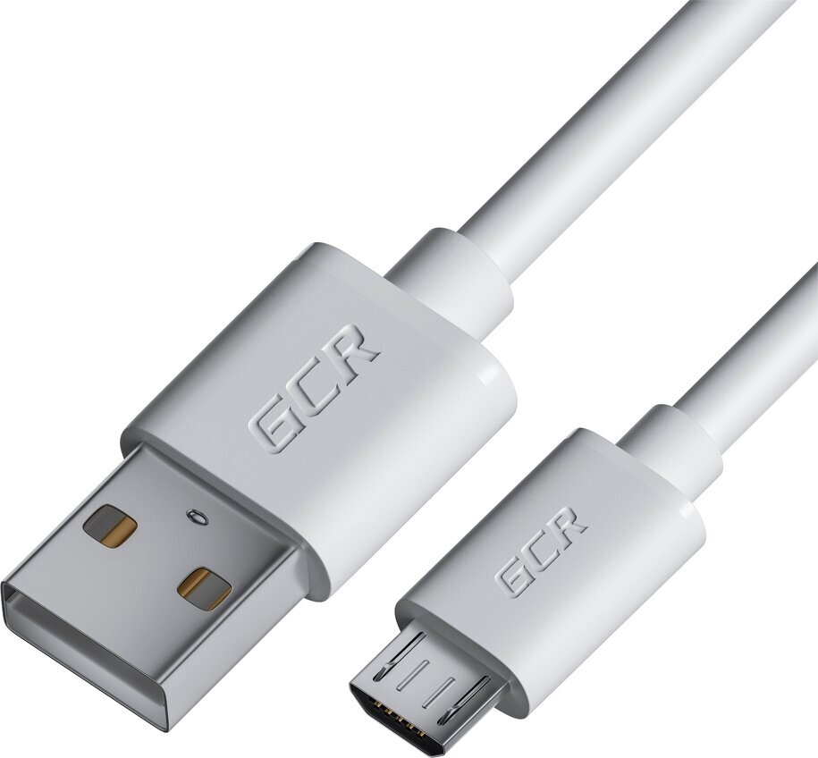 Кабель Greenconnect 1.5 м (GCR-53232) GCR Кабель 1.5m MicroUSB, белый, быстрая зарядка, 28/24 AWG, GCR-53232 GCR-53232