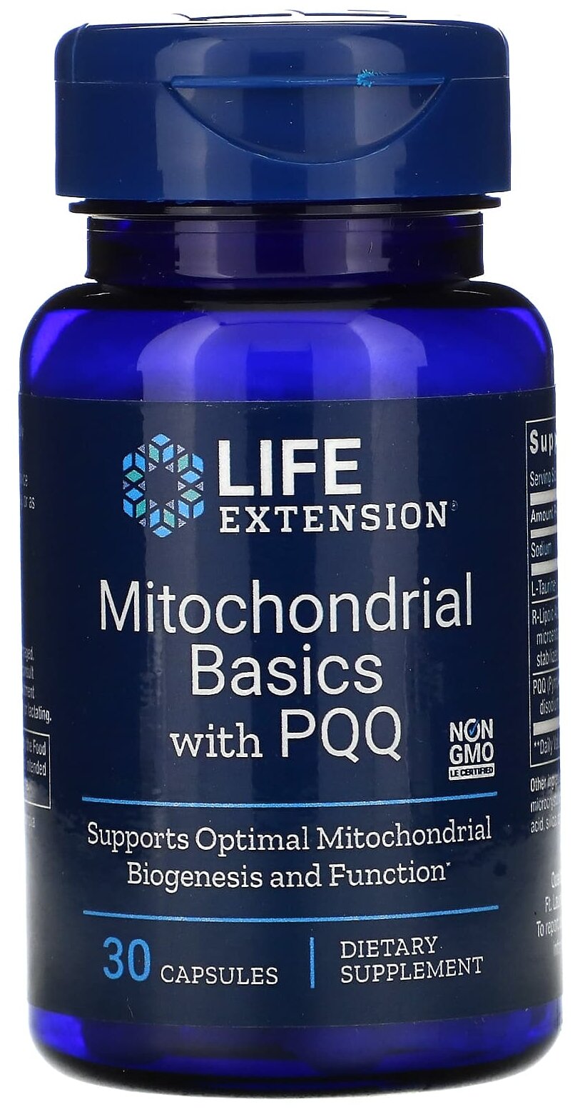Капсулы Life Extension Mitochondrial Basics with PQQ, 50 г, 30 шт.