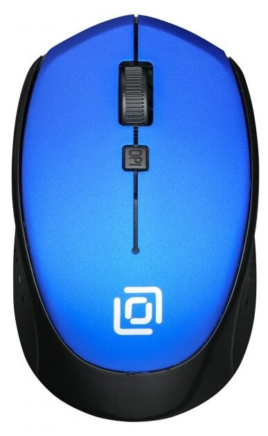 Мышь Oklick 488MW, оптическая, беспроводная, USB, черный и синий [1196569]