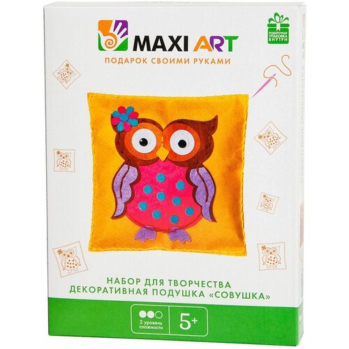 maxi art игрушка из фетра куколка алина Набор для творчества для девочек Игрушки из Фетра Подушка Совушка