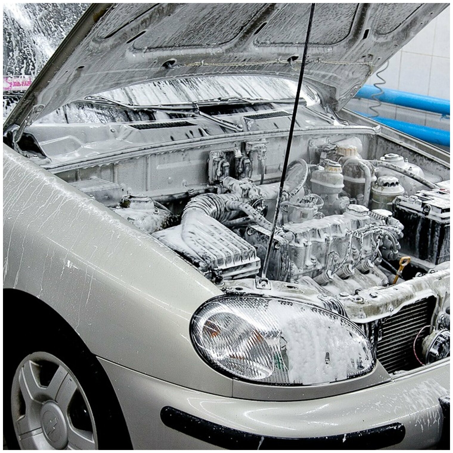 Очиститель двигателя, автошампунь для мытья двигателя KimiKa MOTOR EXTRA, 1 литр, высокая концентрация