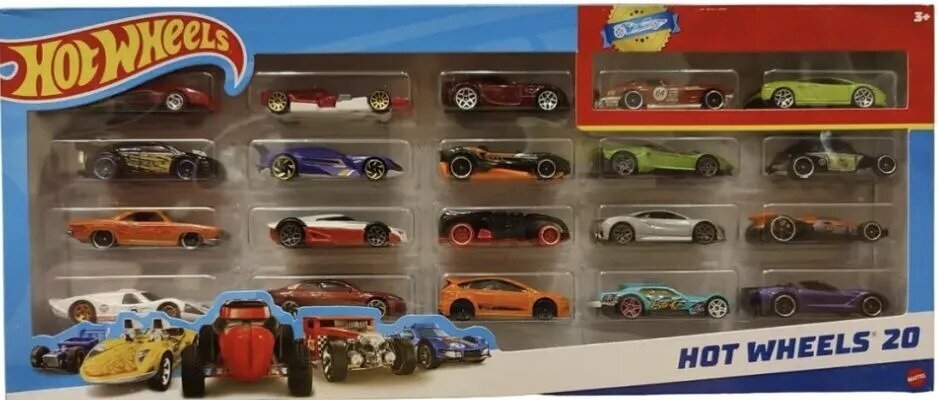 Набор машинок 1:64 Hot Wheels 20 шт. H7045