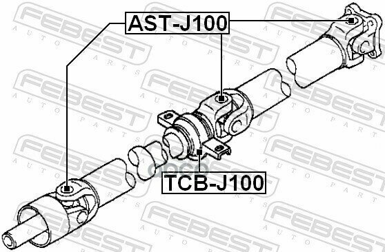 Крестовина Кардана 22X35 Toyota Cami J100e/J102e/J122e (99-05) Ast-J100 Febest арт. AST-J100