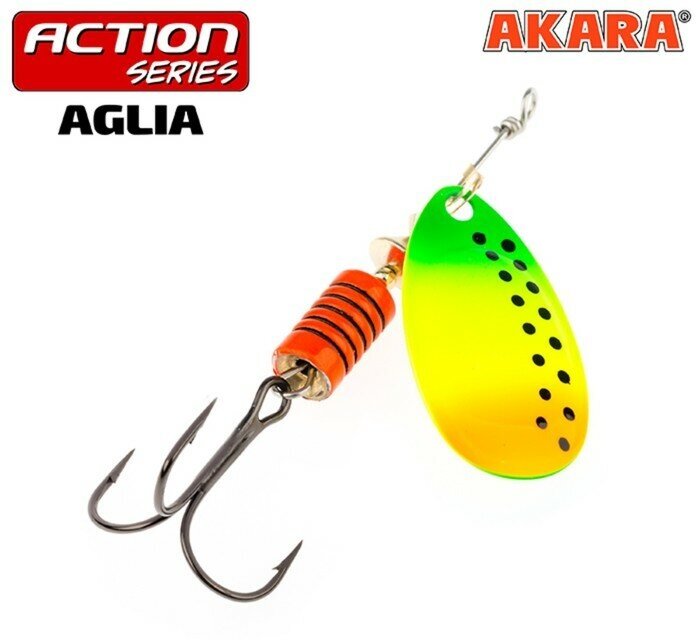 Akara Блесна вращающаяся Akara Action Series Aglia 1, 4 г, цвет A22