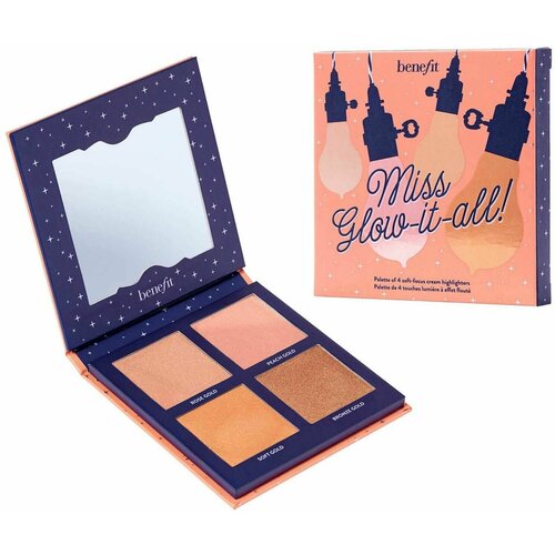 Палетка хайлайтеров для лица и тела Benefit Miss Glow-it-all