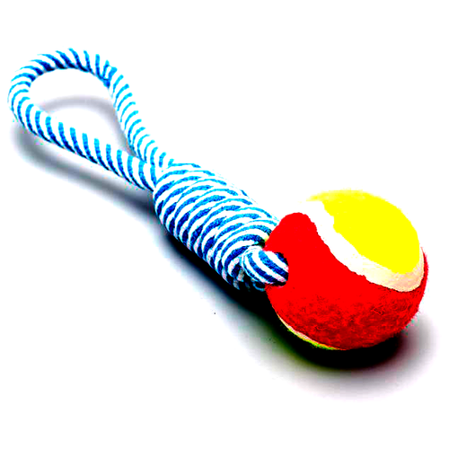 Игрушка канатная плетеная с мячом