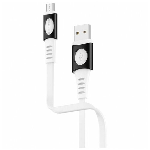 Кабель USB - micro USB 1м Borofone BX35 Carib - Белый кабель usb lightning borofone bx35 carib цвет белый