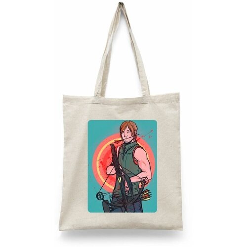 фото Сумка-шоппер унисекс каждому своё "ходячие мертвецы/the walking dead" черная