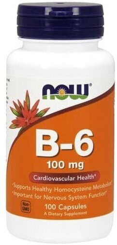 NOW FOODS Vitamin B-6 100 мг (Б-6) 100 вег капс (Now Foods)