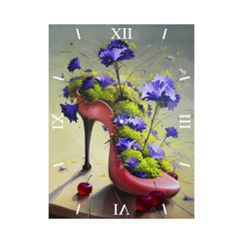 фото Color-kit алмазные часы №1 цветочная туфелька 7304002 30 х 40 см 48759235082 color kit