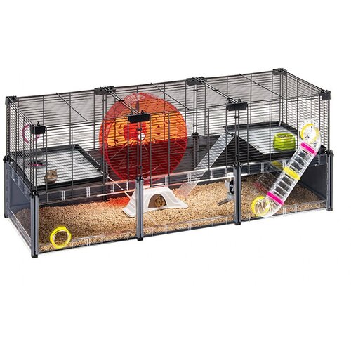 Многоэтажная клетка для грызунов c аксессуарами Ferplast Multipla Hamster Crystal Large 107,5×37,5×42 см.