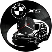 Часы из винила Redlaser "BMW X5, БМВ" VW-10404