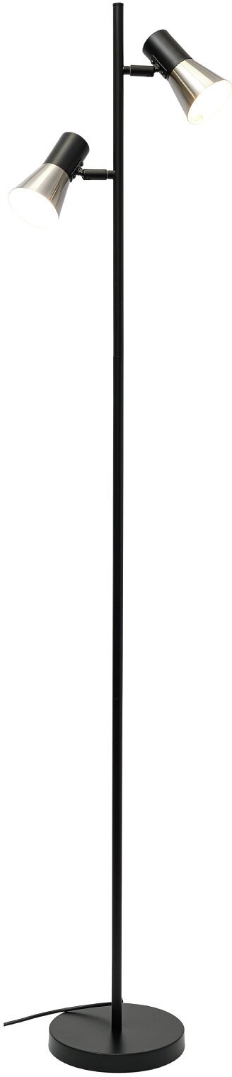 Светильник напольныйHT-738x2BN, ARTSTYLE, черный/никель, металл, 2 плафона, Е14