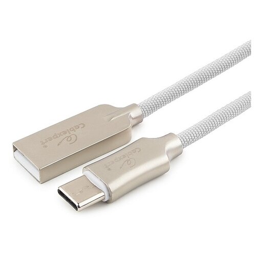 Аксессуар Gembird Cablexpert Platinum USB 2.0 AM/Type-C 1.8m White CC-P-USBC02W-1.8M