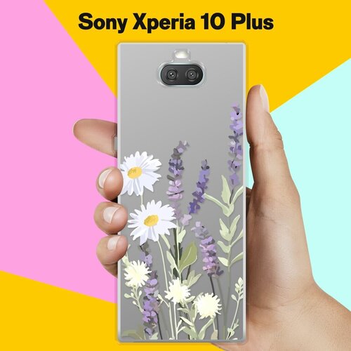 Силиконовый чехол на Sony Xperia 10 Plus Цветы / для Сони Иксперия 10 Плюс