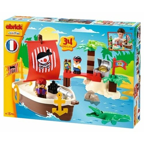 Конструктор Ecoiffier Abrick Themed sets 3179 Сокровища пиратов, 34 дет. конструктор playmobil 9119 пиратский остров