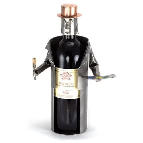 Оригинальная металлическая подставка - держатель для бутылки Художник