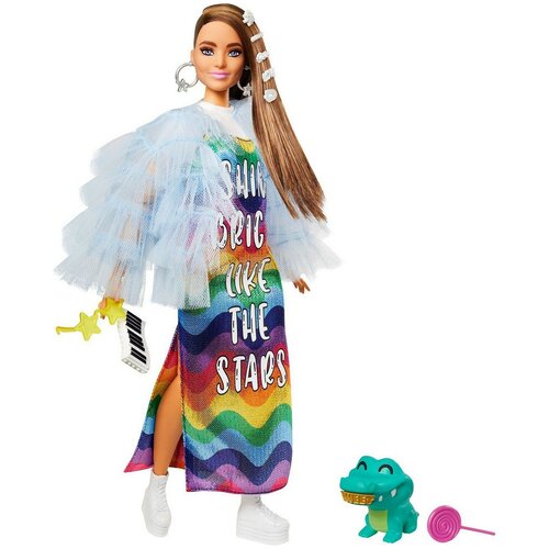 Кукла Mattel Barbie Экстра в желтом пальто GYJ78