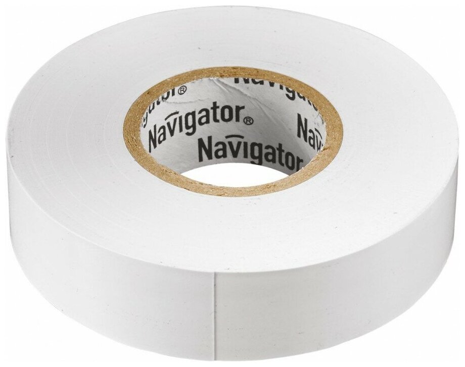 Изолента ПВХ 19/20 Navigator белая (10!) 71109 (арт. 380605)