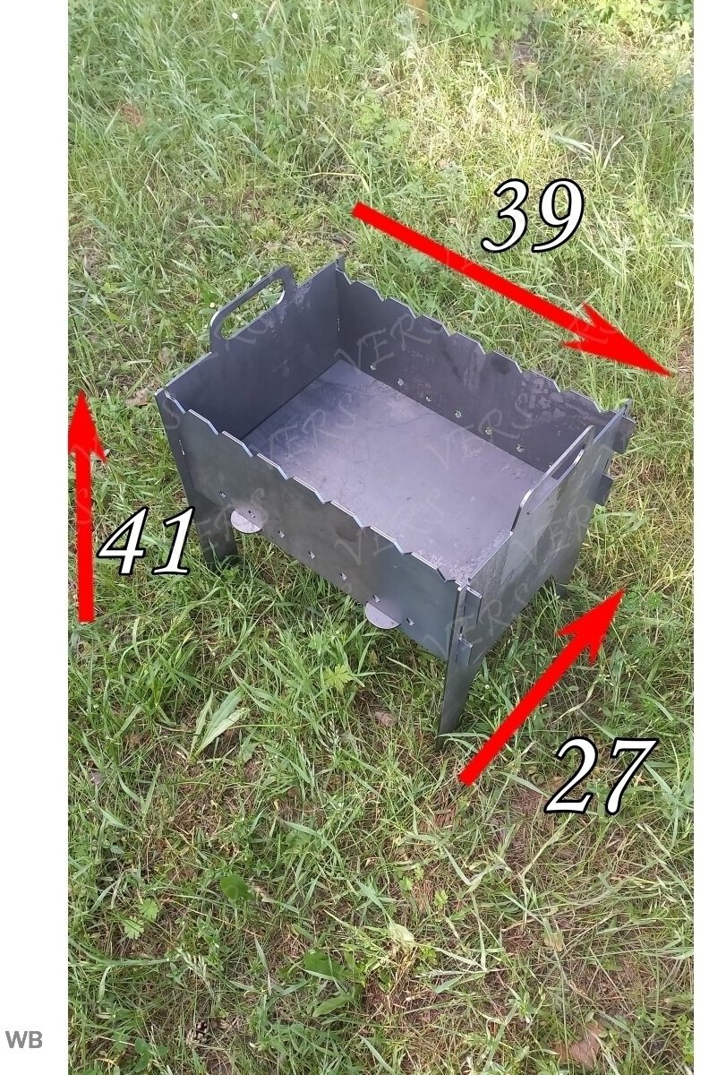 Мангал сборно разборный складной многоразовый сталь 3мм - фотография № 6
