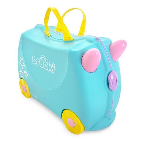 фото Чемодан trunki циан с принтом