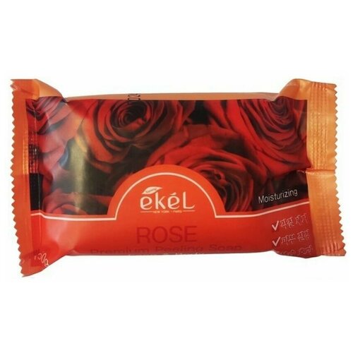 Ekel Мыло косметическое с экстрактом розы, Peeling Soap Rose, 150 грамм, мыло с экстрактом розы organic soap bar rose мыло 100г