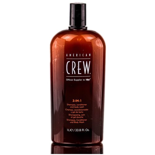 American Crew Classic 3 in 1 - Американ Крю Классик Шампунь, кондиционер и гель для душа 3 в 1, 1000 мл - american crew classic 3 in 1 шампунь кондиционер и гель для душа 3 в 1 100 мл