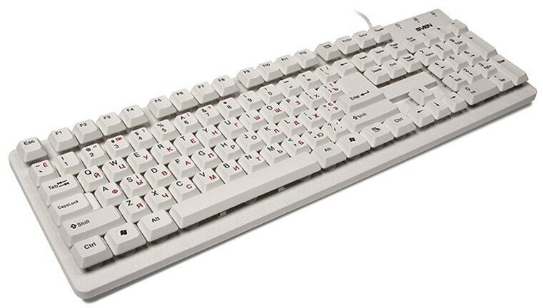 Клавиатура SVEN Standard 301, USB, белый