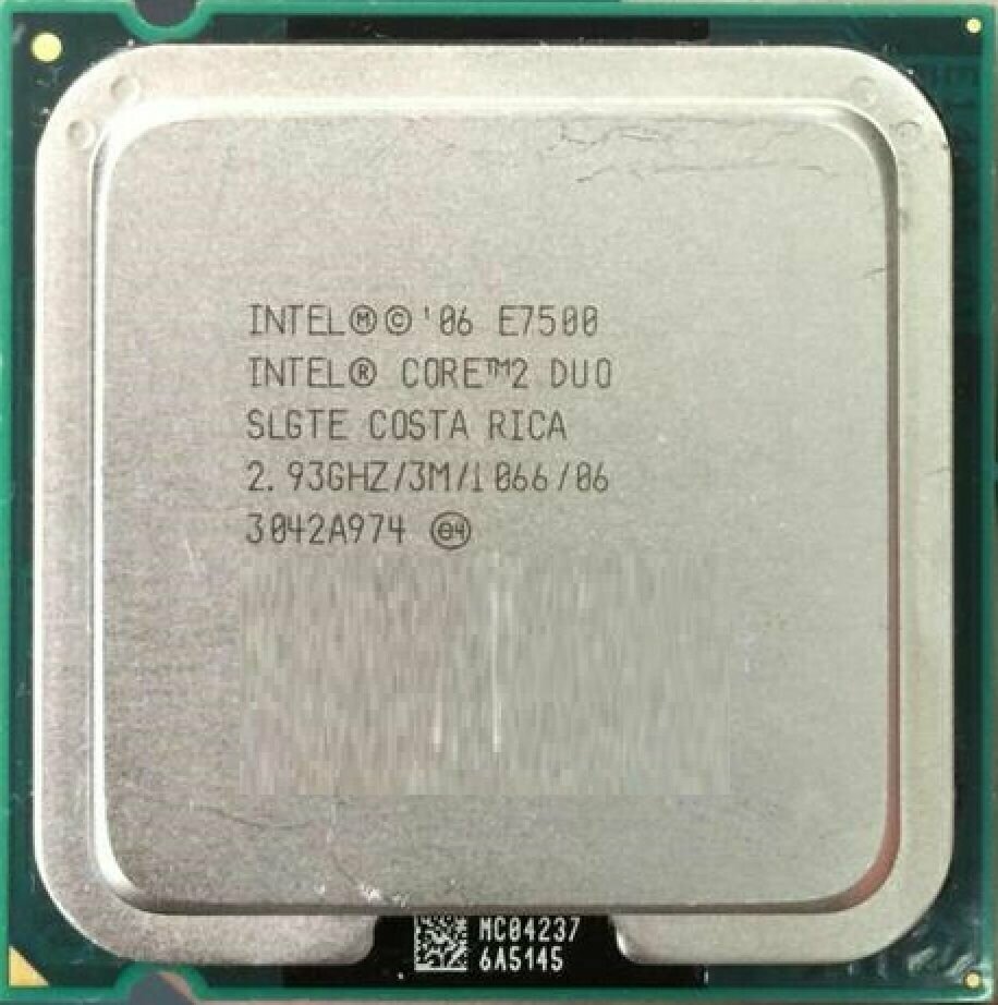 Процессор Intel Core 2 Duo E7500 Wolfdale LGA775 2 x 2933 МГц