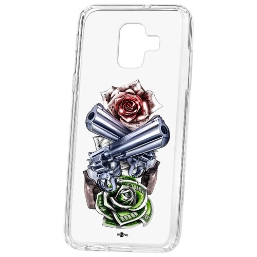 фото Чехол на samsung galaxy a6 (2018) a600f kruche print карты деньги 2 ствола
