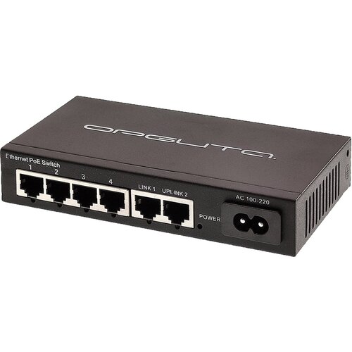 uniview коммутатор 6 100mbps network ports rj45 including 4 poe ports ieee802 3 ieee802 3u ieee802 3az ieee802 3x ieee802 3af ieee802 3at 1 2gbps 0 90mpps 768kbit 2k 160mm x 93mm x 32mm 6 33 71 nsw2010 6t poe in Неуправляемый POE-коммутатор Орбита OT-VNP35, 4 PoE-порта, 2 Uplink-порта, 100Mbps