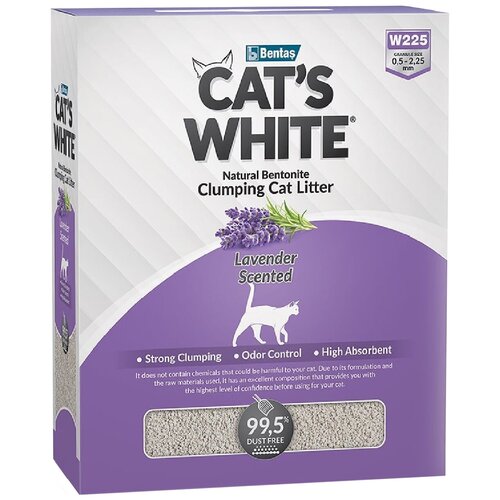 Комкующийся наполнитель Cat's White BOX Premium Lavender с нежным ароматом лаванды 6л (011/856965)