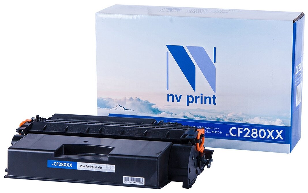 Лазерный картридж NV Print NV-CF280XX для HP LaserJet Pro M401d, M401dn, M401dw, M401a, M401dne (совместимый, чёрный, 10000 стр.)