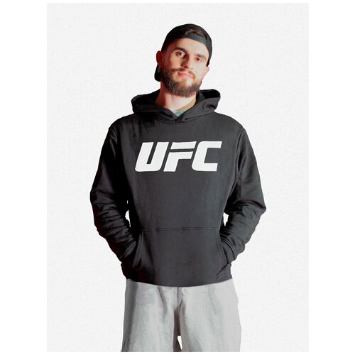 худи ufc размер l черный серый Худи спортивное UFC, размер L, белый, черный