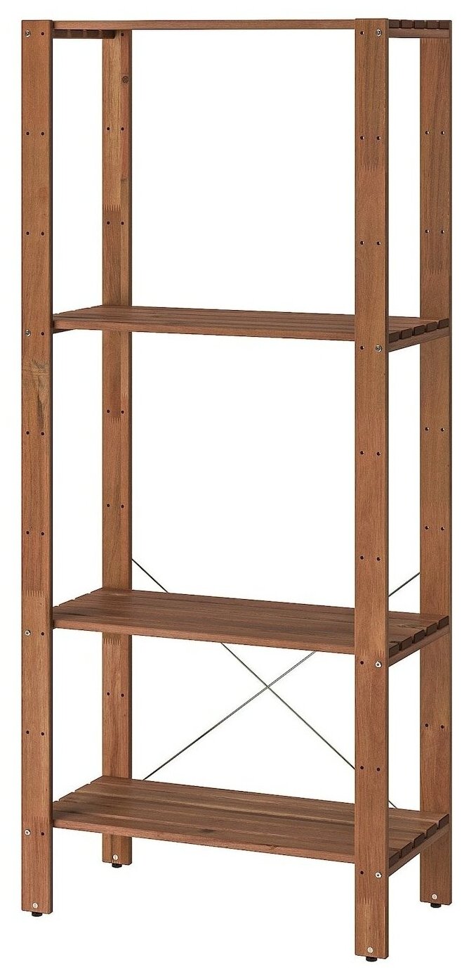 Стеллаж, д/сада, коричневая морилка, 70x35x161 см IKEA TORDH турд ...