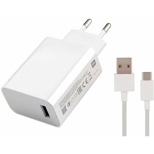 Оригинальное зарядное устройство Xiaomi USB 3A 27W (EAC, c проводом Type-C) (MDY-10-EL)